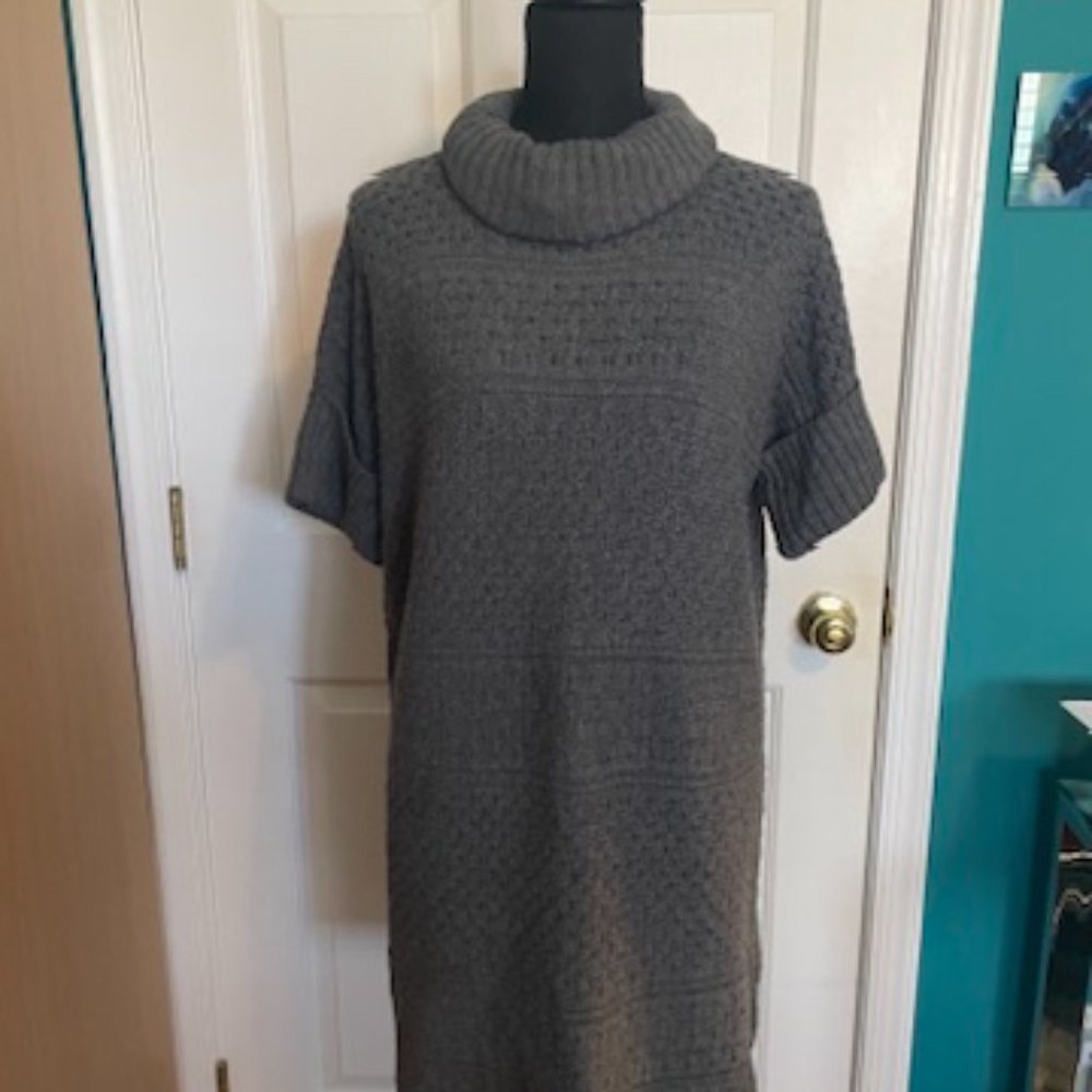 Like New! Nine West Wool Blend Gray Sweater Dress Size S - Picture 3 of 13